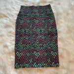 LuLaRoe  Cassie Pencil Skirt Geometric Diamond Green Pink Photo 3