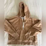 Aerie Tan Half-Zip Hoodie Photo 1