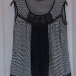 Black and white sleeveless shell blouse Black Size XL Photo 0