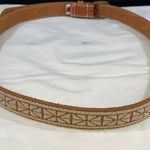 Lucky Brand Women's Brown/White Leather Belt Size M SKU 5756 Photo 1