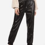 EXPRESS High Waisted Faux Leather Pull On Jogger Pants Photo 0