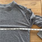 Tahari  Gray Crew Neck Sweater ruffle shoulder sleeves Photo 8