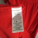 Naked Zebra Open Back Short Sleeve Blouse Red Small Flowy Date Night Spring Top Photo 4