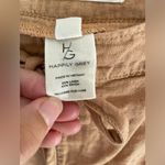 New Happily Grey Baggy Utility Shorts Linen Blend Flowy in Tan, Size L Orange Size L Photo 4