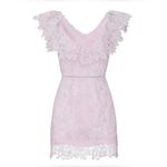 Saylor  Adwoa Lilac Floral Lace Mini Dress Sz S Photo 1