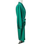 Victoria's Secret  Vintage Gold Label Long Robe Green Belted Embossed Women Large Photo 4