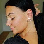 Brand new mono ear cuff earrings silver heart with pearls For both ears Photo 3