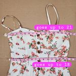 Mind Code Cotton Mini Dress Floral Cream Belted Wooden Button Size M Photo 6