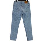 Levi's Wedgie Icon Slim Straight Crop Classic High Rise Distressed Jean 26 Blue Photo 13