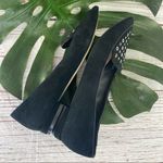 Tahari Flats Esther Suede Grommet Detail Pointed Toe Black 7.5 Photo 5