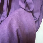 Vintage 90s Purple Midi Dress Lace Collar Long Sleeve Tie Waist Lisa II Size 12 Photo 3