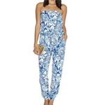 Lilly Pulitzer  Ailsie Keep On Trunkin Blue Print Sleeveless Jumpsuit Size Med‎ Photo 11
