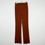 Athleta Elation Split Flare Pant Ancient Mahogany High Rise Yoga Size Small Tall Photo 4