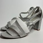 Dream Paris DREAM PAIRS Madison Ankle Strap Low Chunky Black Heel Sandal in Silver/Glitter Photo 1