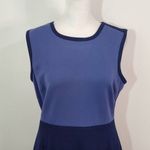 Lands' End  Blue Sheath Dress Size 10 Petite Classic Sleeveless Blue Dress Photo 2