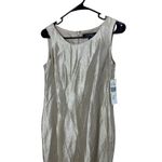 Kasper Vintage  Women's 2 Piece Dress Set Jacket Dress Gold Metallic Sheen Size 4 Photo 5