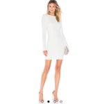 Katie May  Glisten Ivory White Open Back Long Sleeve Mini Dress XS Bridal Party Photo 8