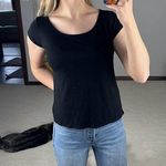 Eileen Fisher : Silk Basic Black Tee Photo 0