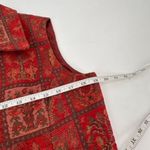 The Territory Ahead  Women's Patterned Tapestry Zip-Up Vest Red Size 6‎ Western Photo 8