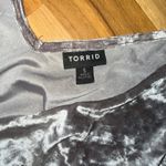 Torrid Gray Velvet Crushed Fabric V Neck Sleeveless Top Plus Size 5 holiday Photo 2