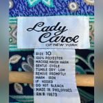 Vintage Lady Carol Midi Dress Floral Geometric Print 80s Boho Style Size 10 Photo 8