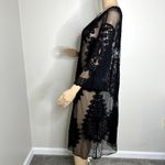 Rachel Zoe Black Lace Kimono Duster Cardigan Photo 1