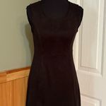 Altar'd State Black Mini Dress with suede look and feel w/ back keyhole cutout Photo 0
