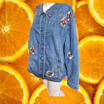 CJ Banks Denim Jacket Embroidered Floral Studded Jean Jacket 3X Blue Size undefined Photo 1