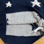 Bluenotes  Navy Star Sweater size small Photo 6