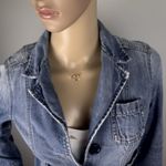Abercrombie & Fitch Size Small Blue Denim Jacket 3/4 Sleeves Button Up Photo 4