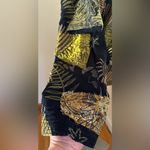 Chico's Chico,s Vintage Gold Black Brown Copper Embellishment Patches Zip Up Sz 2 Lined Photo 5