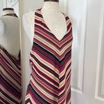 Y2k vintage stripe scarf hem halter midi dress Pink Size 14 Photo 6