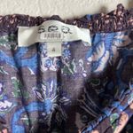 Sea Noah Shirred Tiered Floral Print Navy Blue Cotton Midi Dress Size 2 Photo 9