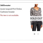 360 Cashmere  Lauren Leopard Print OVERSIZED Ombré Sweater Fits like S/M Photo 9