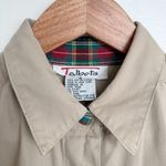 Vintage 90s Cotton Shirt Dress Tan Size 6 Photo 2