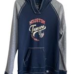 Houston Texans Women Hooded Sweatshirt 2X Blue Gray Raised Logo Sports Fans Photo 0