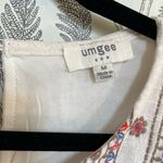 Umgee  ivory white Boho Embroidered Babydoll dress Cottage Peasant Tunic Sz med Photo 3