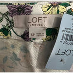 Loft Womens Skirt Size 6P Short White Floral Pull On Faux Belt Wrap Petite NWT Photo 1