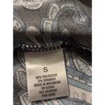 Roz & Ali Roz Ali Black Blue Paisley Print V Neck 3/4 Sleeve Tunic Top Women Size S Photo 5