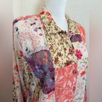 Casual Studio Multi Colored Floral‎ Button Down Jacket Medium Purple Photo 1