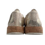 SARTO by Franco Sarto Daine Slip On Sneaker Dusty Rose snake print, Size 8.5 EUC Gold Photo 5