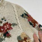 Vintage Krystal Cove Cream Floral Embroidery Grandma Core Women’s Sweater SP Green Size undefined Photo 5