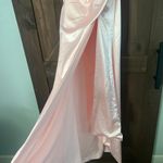 Promlily Strapless Pink Formal Gown With Slit Photo 1
