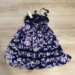 Urban Outfitters NWT Eliana Strappy Back Floral Babydoll Dress Purple Size XS Photo 3