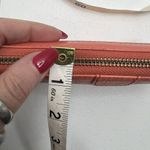 Fossil  Peach Pebbled Leather Zip Around Wallet Pockets Card Slots Pocketbook Photo 15