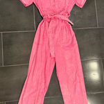 Skies Are Blue  Vibrant Pink Jumpsuit Photo 0