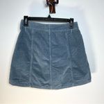 American Eagle  Blue Corduroy Mini Skirt Coastal Cowgirl Preppy Cottage Western 2 Photo 2