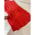 EXPRESS NWOT Hot Pink Coral Lace Sleeveless Mini Dress With Front Zipper Size 4 Photo 4