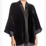 Sam Edelman Jacket Womens S Black Velvet Smoking Wrap Back Lace Boho Hippie Photo 0