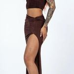 Princess Polly Paisley Midi Skirt - Brown Photo 0